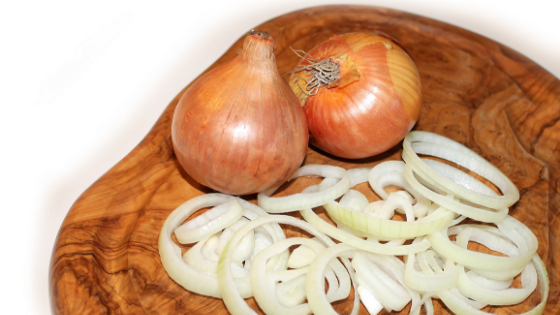 Onions on Cutting Board